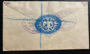 1924 Mexico City Mexico Commercial Sunburst  cover To Gateshead England 