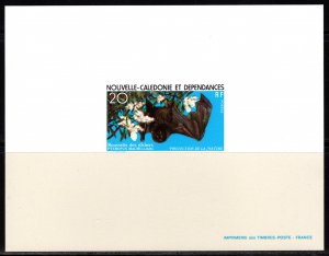 New Caledonia 1978 Sc#438 BATS FLYING FOX Deluxe Souvenir Sheet Imperforated MNH