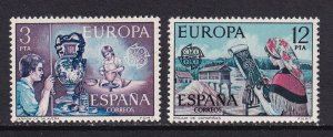 Spain  #1941-1942   MNH  1976   Europa  Talavera pottery and lace making