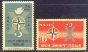 TURKEY 1545-46 MNH 1962 NATO ANNIV.