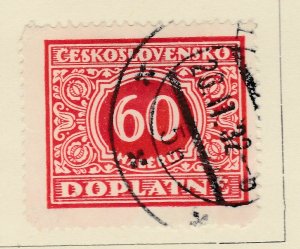 1928 A6P1F139 Czechoslovakia Postage Due Stamp 60h 60h Used-