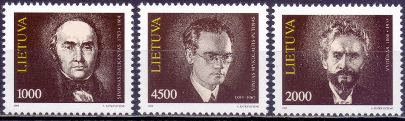 Lithuania. 1993. 523-25. Historian, writer, philosopher. MNH.