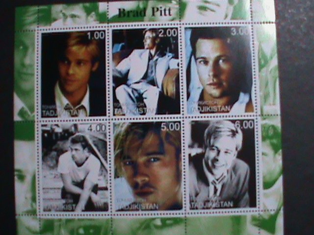 TAJIKISTAN-2000 BRAD PITT- FAMOUS POP STAR-MNH- FULL SHEET-VERY FINE