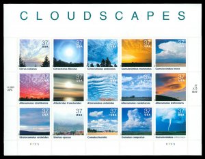 Scott 3878 37c Cloudscapes Mint Pane VF NH Face $5.55 Cat $15
