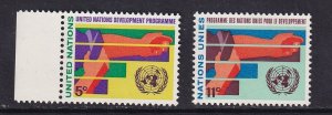 United Nations New York #164-165  MNH  1967 rolling up sleeve