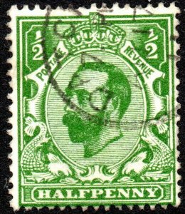 1911 Sg 322 N1/1 ½d green (T1, Crown, Die A) with Ditchet Cancel Fine Used