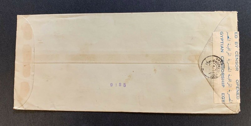 Lebanon, Scott #143 on 1942 WWII Censored Cover, Many Postal Markings