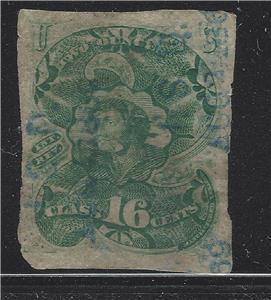 VEGAS - 1868 USA 2 Ounce OZ Tobacco - 16 c - Revenue Stamp - TF1 Scarce - (DC4)