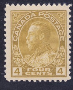 Canada 110 MNH OG 1922 4c Olive Bister KG V Scv $120.00