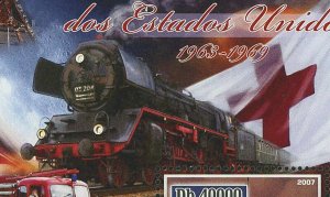 36th American President Stamp L. Johnson Train Fire Engine S/S MNH #2960 /Bl.585