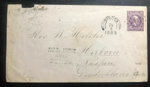 1889 Siboga Netherlands Indies Postal Stationery Cover To Germany