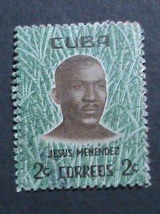 ​CUBA-1961 SC# 66 JESUS MANENDEZ-LEADER OF SUGAR INDUSTRY- MINT VERY FINE