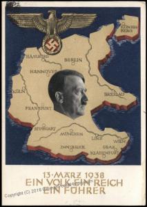 3rd Reich GermanyReichenberg Hitler Portrait Sudetenland 1938 Annexation P 67946