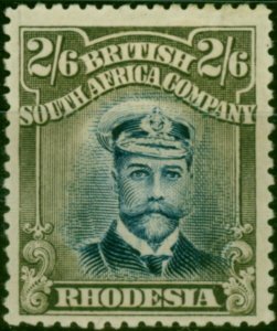 Rhodesia 1913 2s6d Deep Blue & Grey SG249 Fine MM (2)