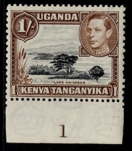 KENYA UGANDA TANGANYIKA GVI SG145, 1s black/yell-brown LH MINT. Cat £40. CONTROL