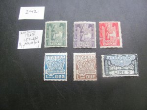 ITALY 1923 MNH/H  SC 159-164 SET VF $77 (242)