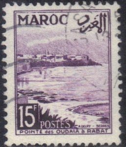 FRENCH MOROCCO SC# 277 **USED** 15fr  1951-53     SEE SCAN