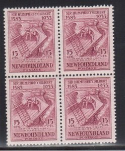 Newfoundland #222 Very Fine Never Hinged Block