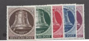 Germany, 9N70-9N74, Berlin Singles, **Hinged**