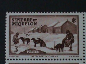 ST.PIERRE & MIQUELON-1938-SC#173 DOG TEAM MNH-BLOCK VF-LAST ONE-86 YEARS OLD