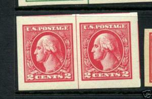 Scott #534 Washington Imperf Offset Mint Line Pair NH  (Stock #534-47)