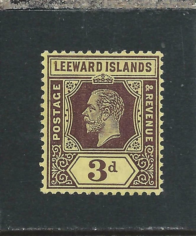 LEEWARD IS 1912-22 3d PURPLE/YELLOW WHITE BACK MM SG 51a CAT £95