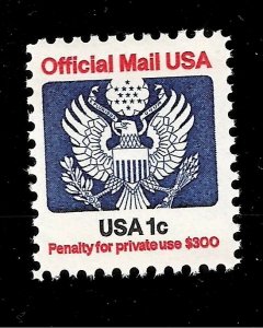 U.S 1983- 85  SC# O 127 - 1 cent Official Mail Stamp Mint NH - Crisp Color