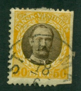 Danish West Indies 1908 #50 U SCV (2022) = $10.00