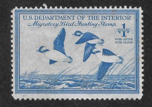 United States Scott RW15 Unused LH - 1948 $1 Buffleheads - CV $60.00