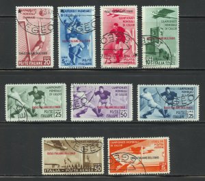 Aegean Islands Scott 31-35,C28-C31 Used NH - 1934 Soccer Issue Overprints