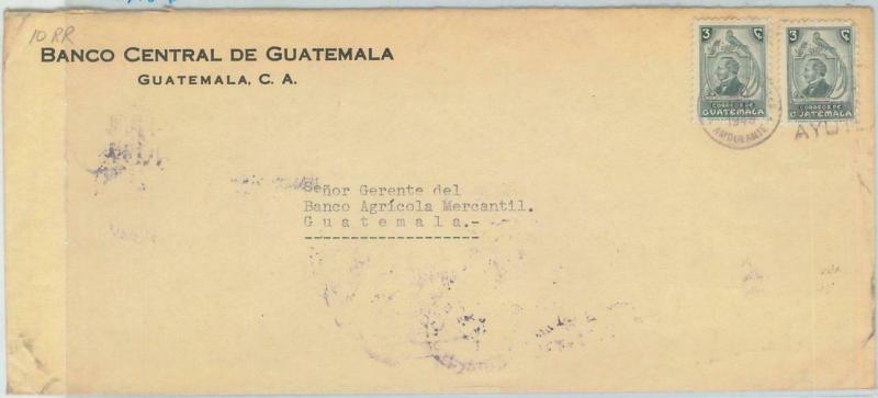 79010  - GUATEMALA - Postal HIistory -  OVERSIZED COVER with AMBULANT POSTMARK