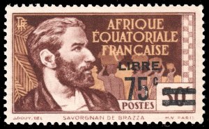 French Equatorial Africa #126  MNH - Nr 48 Surcharged (1940)