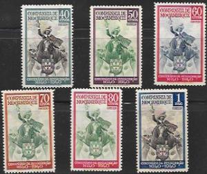 Mozambique #202-207  MNH King John IV Issued 1940