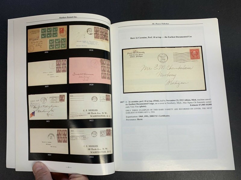 Pioneer Collection - 1922-1935 First Day Covers, Matthew Bennett, Nov. 13, 2004