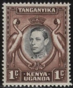 Kenya (KUT) 66 (mnh) 1c George VI, Kavirondo cranes, vio brn & black (1938)