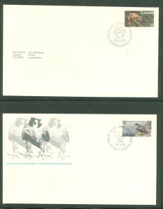 Canada 732/752 1977-78 2 U/A FDCs; Endangered Wildlife, Eastern Cougar, Perigrine Falcon