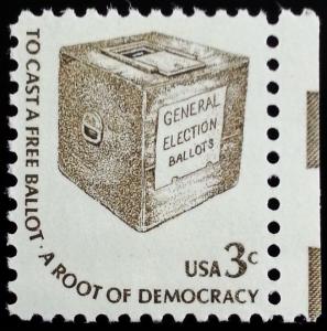 1977 3c Cast a Free Ballot, General Election Scott 1584 Mint F/VF NH