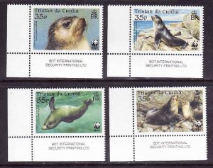 Tristan Da Cunha-Sc#747-50-unused NH set-WWF Fur Seals-2004-