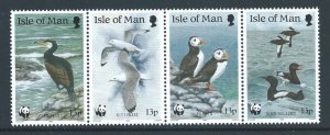 Isle of Man #399-402 NH World Wildlife Fund - Strip