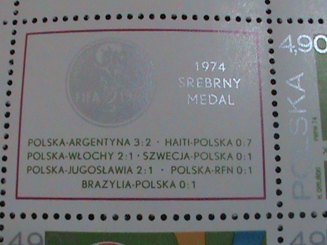 ​POLAND 1974- SC#2037a  WORLD CUP SOCCER CHAMPIONSHIP-MUNICH MNH S/S SHEET- VF