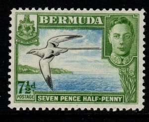 BERMUDA SG114c 1943 7½d BLACK, BLUE & YELLOW-GREEN MNH