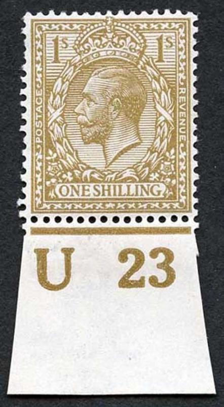 KGV 1/- Control U23(i) wmk R/Cypher M/mint