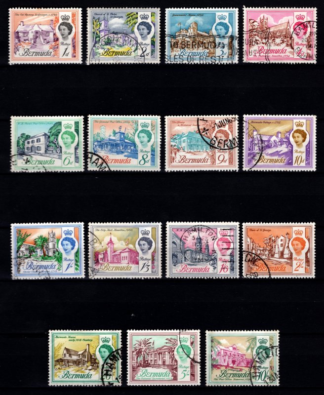 Bermuda 1962-68 Elizabeth Definitive Part Set (excl. 5d, 2s3, £1) [Used]