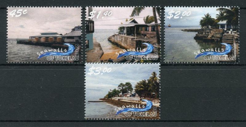 Tokelau 2018 MNH Seawalls 4v Set Tourism Landscapes Palm Trees Nature Stamps