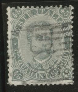 Italy Scott 54 King Humbert 45c gray green Used CV$9 1889