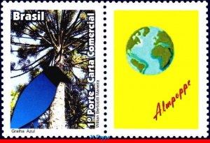 3204 BRAZIL 2011 BLUE JACKDAW, DAWN PARANA, BIRDS, WORLD, RHM C-3155, MNH