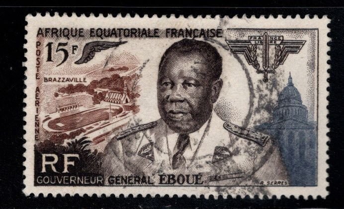 French Equatorial Africa  AEF Scott C42 Used airmail stamp