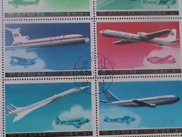 ​KOREA-1978-SC#1749a- PASSENGER AIRCRAFTS- CTO-SHEET-VF-LAST ONE-HARD TO FIND