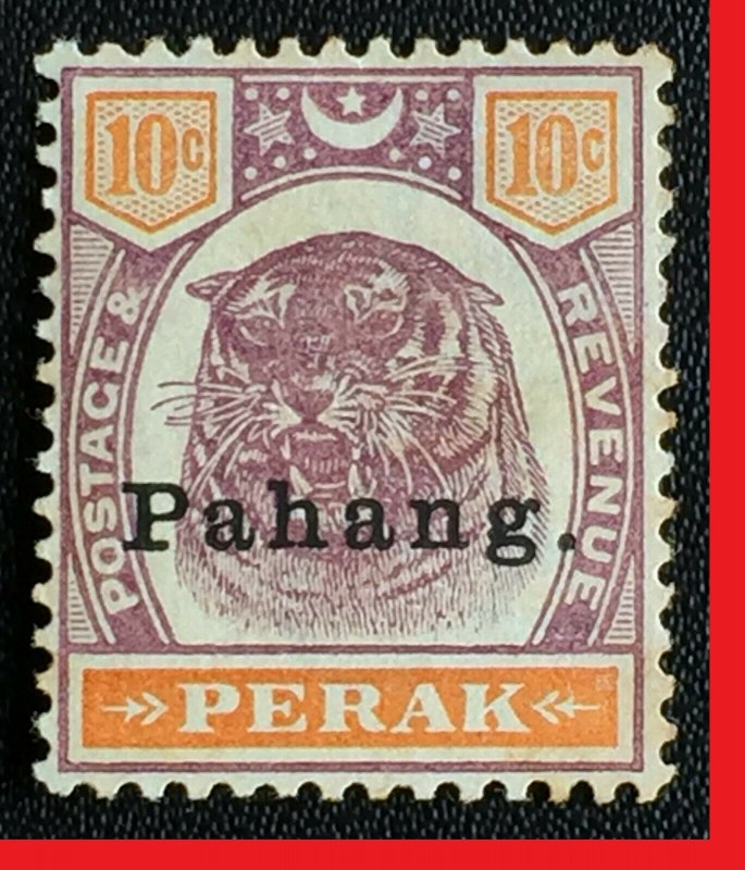 MALAYA 1898 Pahang opt Perak 10c MH SG#19 M2535