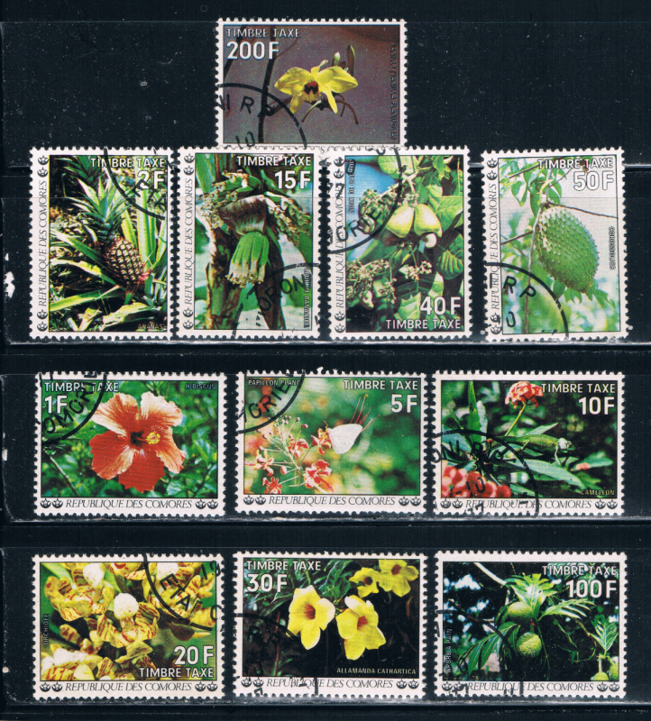 Comoro Islands #J6-J17 Used  Flowers (C0075)